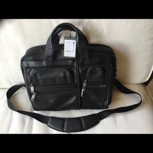 Tumi T-Pass Laptop Leather Briefcase